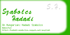 szabolcs hadadi business card